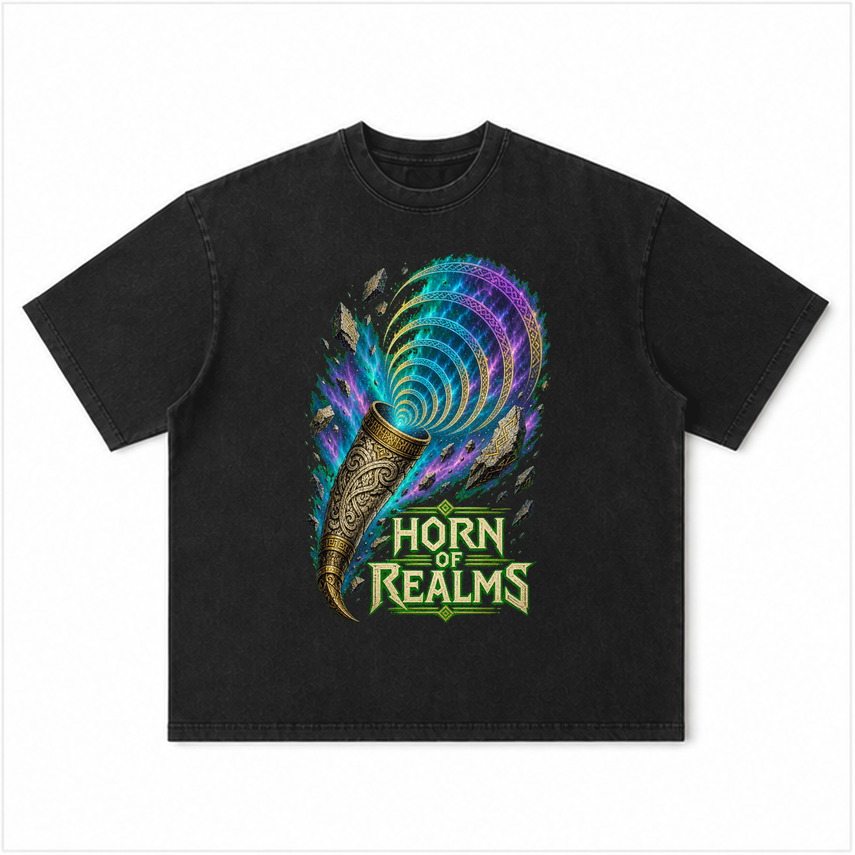 DR-TEE-GOW-015-HORN-OF-REALMS front safe mockup DR-TEE-GOW-015-HORN-OF-REALMS front t-shirt mockup