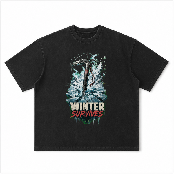 DR-TEE-GOW-018-WINTER-SURVIVES front t-shirt mockup