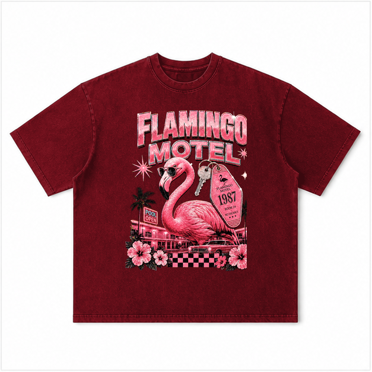 DR-TEE-GTA6-002-FLAMINGO-MOTEL front safe mockup DR-TEE-GTA6-002-FLAMINGO-MOTEL front t-shirt mockup