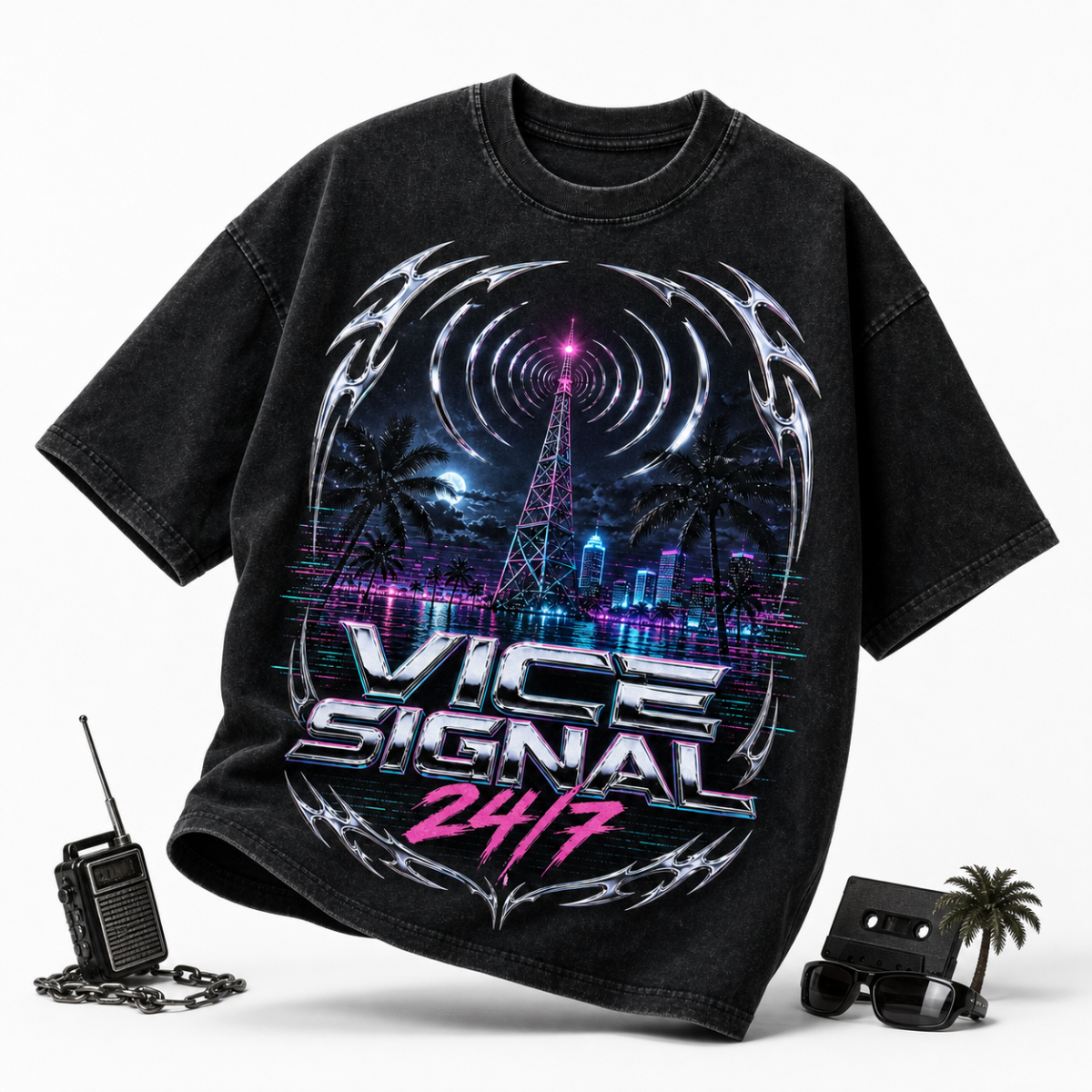 GTA6-010 — Vice Signal 24/7 Tee — 03-creative