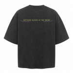 Leonida After Dark back view with shoulder slogan on white background