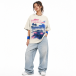 Midnight 305 model wearing graphic T-shirt on white background