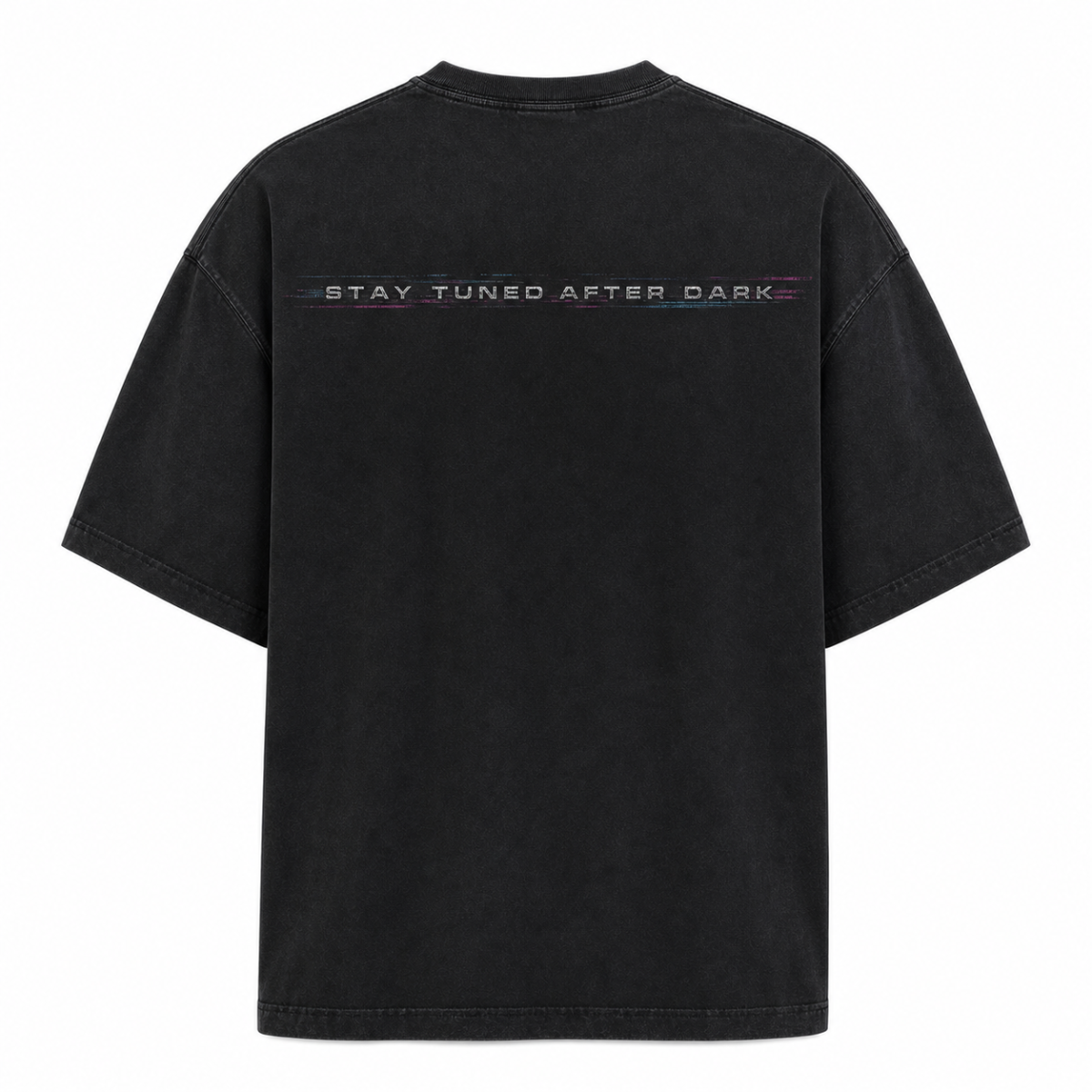 Vice Frequency back view with shoulder slogan on white background