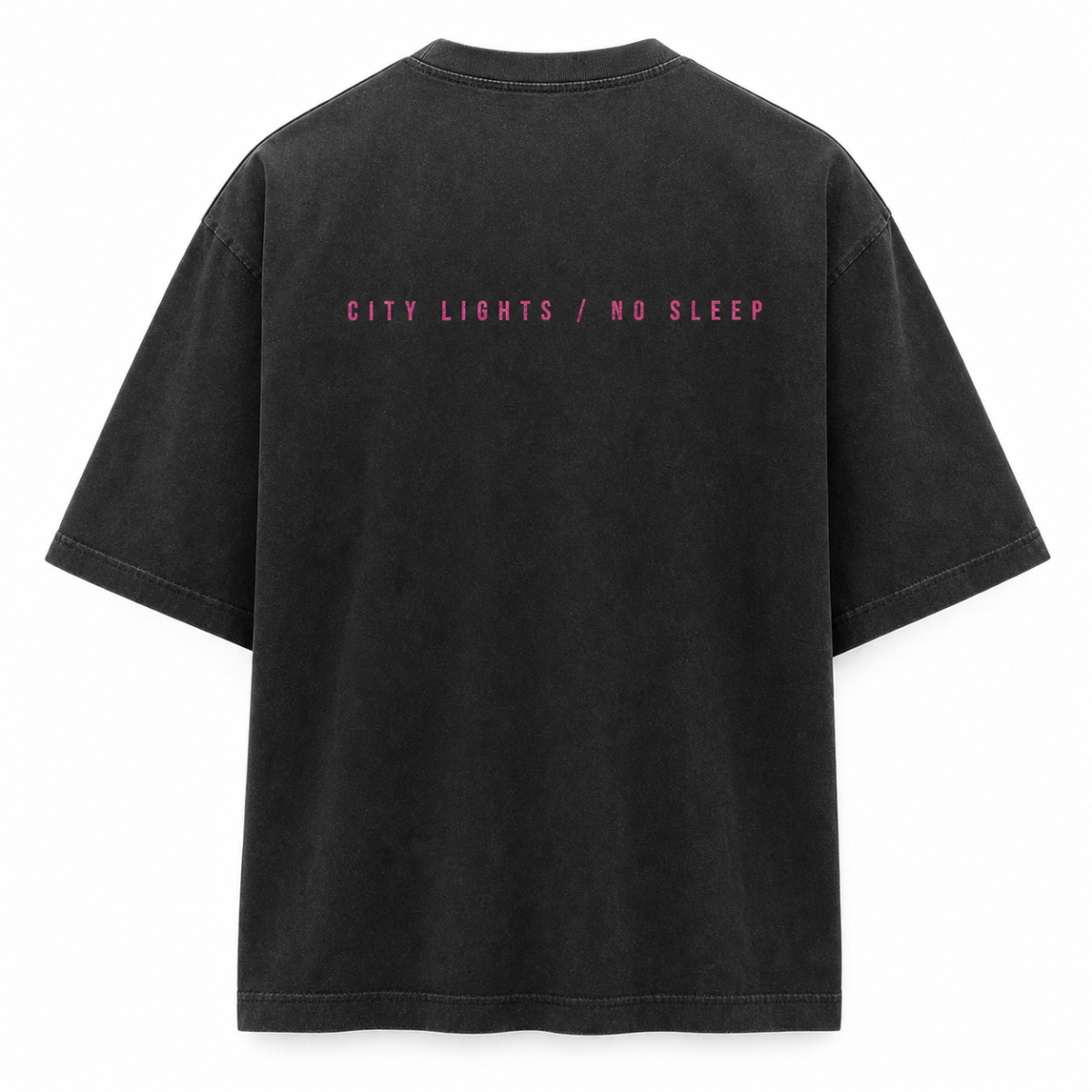 Vice Heat back view with shoulder slogan on white background